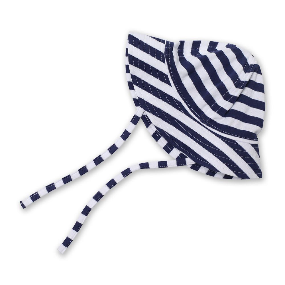 Zutano baby Hat Stripe Sun Hat - Navy