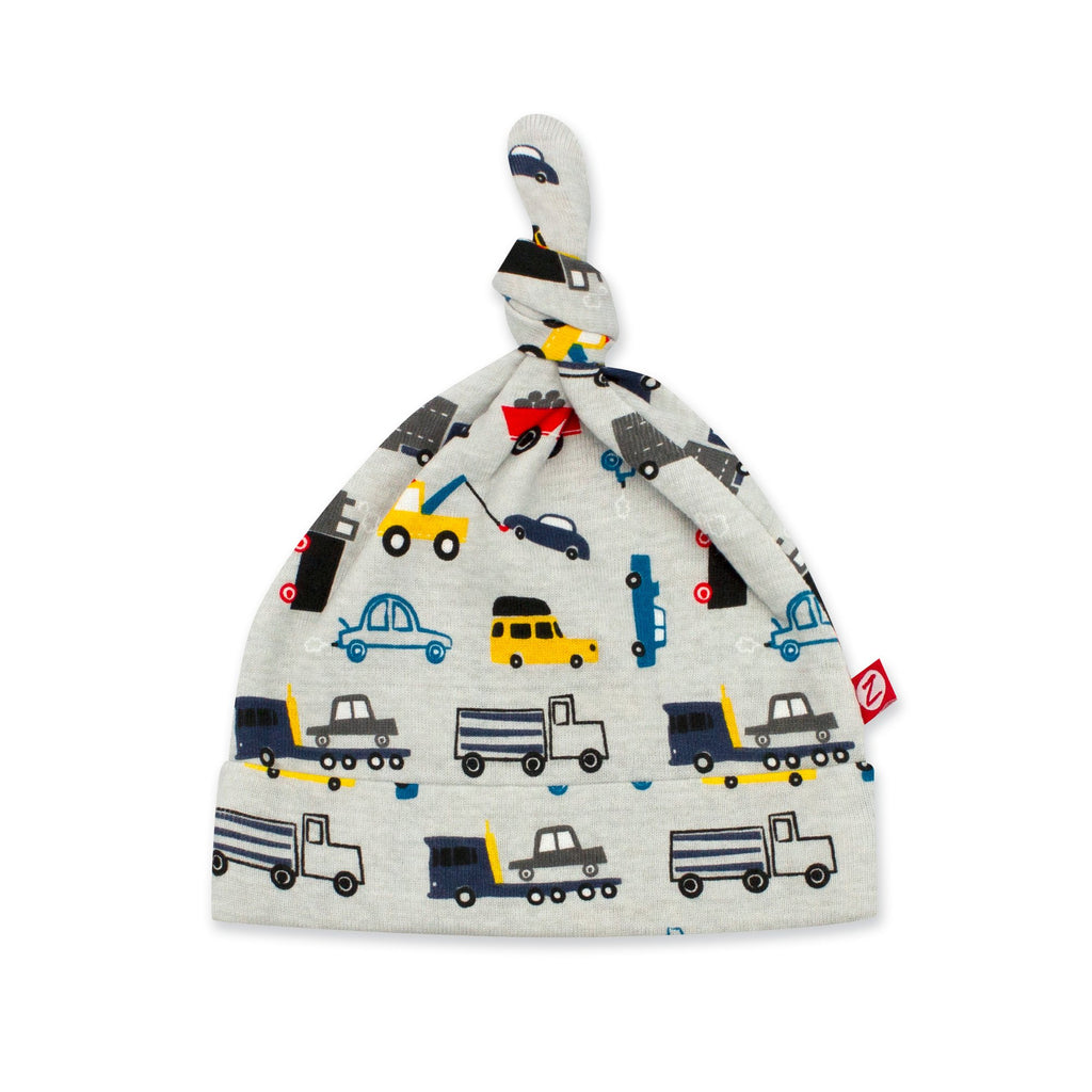 Zutano baby Hat Traffic Organic Cotton Rib Knot Hat
