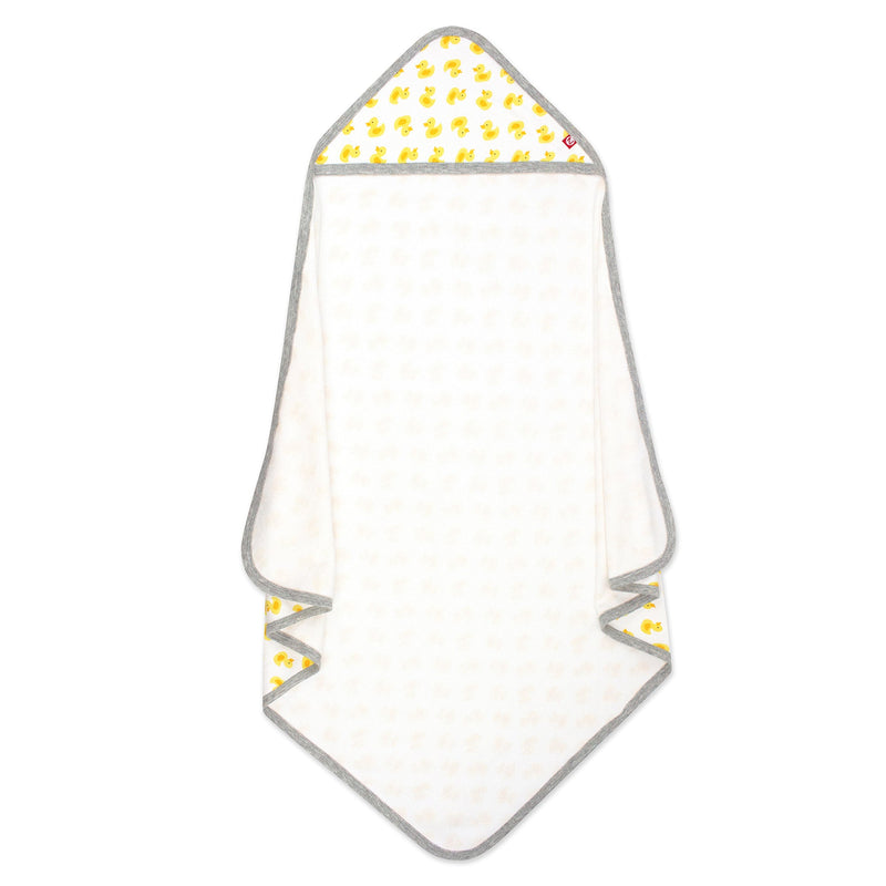 Zutano baby Hooded Towel Ducks Organic Cotton Knit Terry Hooded Towel - Yellow