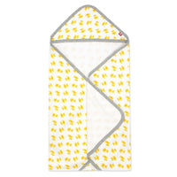 Zutano baby Hooded Towel Ducks Organic Cotton Knit Terry Hooded Towel - Yellow