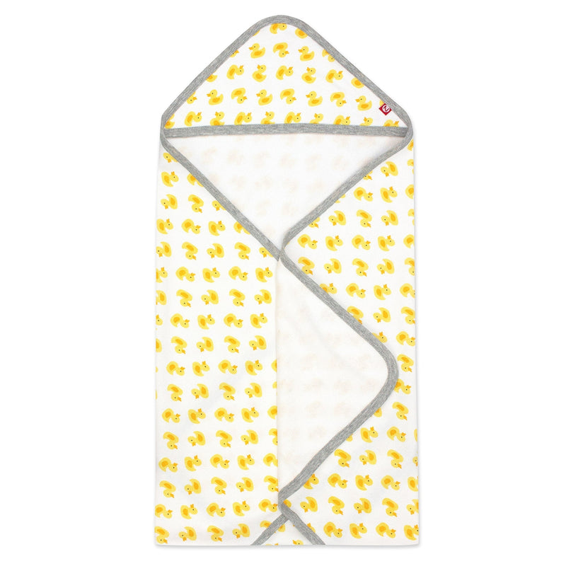 Zutano baby Hooded Towel Ducks Organic Cotton Knit Terry Hooded Towel - Yellow