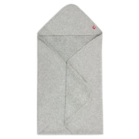 Zutano baby Hooded Towel Solid Organic Cotton Knit Terry Hooded Towel - Heather Gray