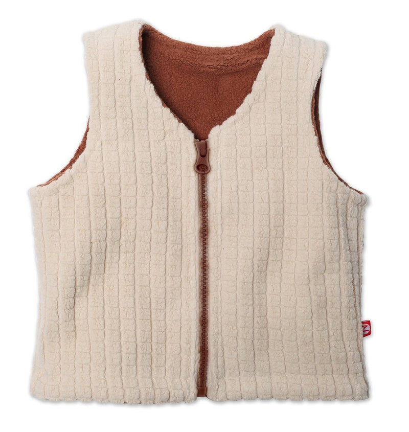Zutano baby Jacket/Hoodie Waffle Cozie Baby Reversible Vest  - Oatmeal