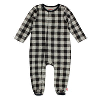Zutano baby One Piece Buffalo Check Organic Cotton Footie