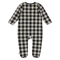 Zutano baby One Piece Buffalo Check Organic Cotton Footie