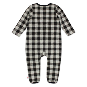 Zutano baby One Piece Buffalo Check Organic Cotton Footie