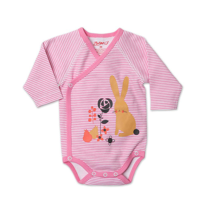 Zutano baby One Piece Bunny Tales L/S Body Wrap