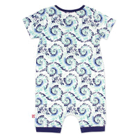 Zutano baby One Piece Tie Dye Organic Cotton Henley Bodysuit