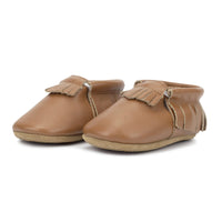 Zutano baby Shoe Chestnut Leather Fringe Moccasin Shoe