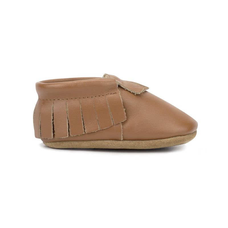 Zutano baby Shoe Chestnut Leather Fringe Moccasin Shoe