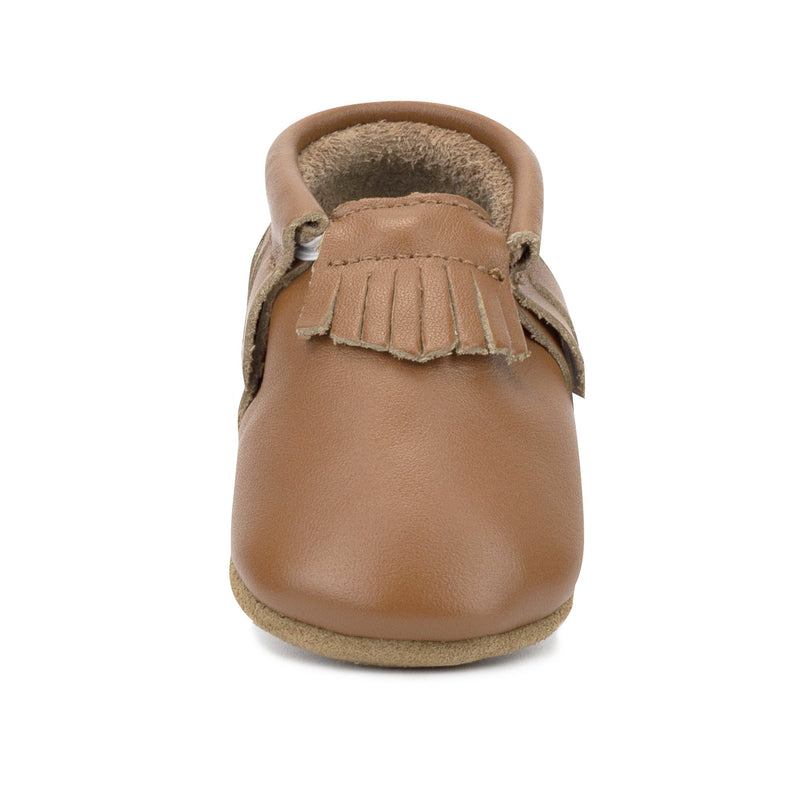 Zutano baby Shoe Chestnut Leather Fringe Moccasin Shoe