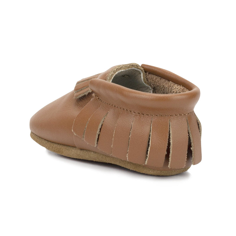 Zutano baby Shoe Chestnut Leather Fringe Moccasin Shoe