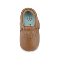 Zutano baby Shoe Chestnut Leather Fringe Moccasin Shoe