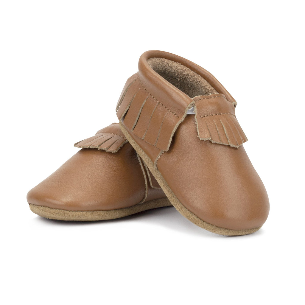 Zutano baby Shoe Chestnut Leather Fringe Moccasin Shoe