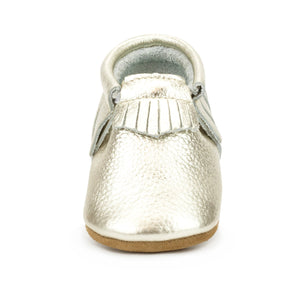 Zutano baby Shoe Light Gold Leather Fringe Moccasin Shoe