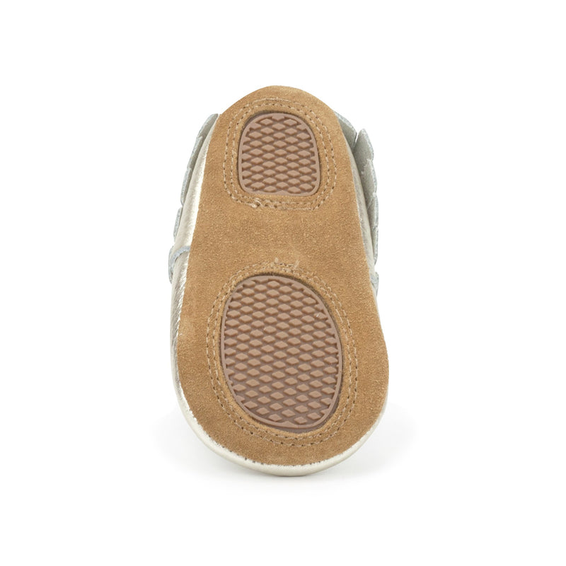 Zutano baby Shoe Light Gold Leather Fringe Moccasin Shoe