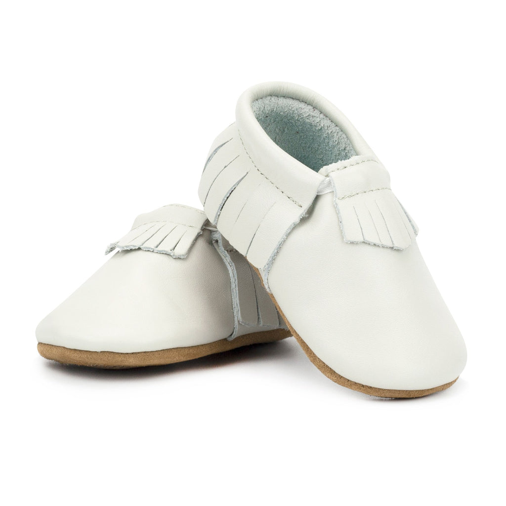 Zutano baby Shoe Pearl Leather Fringe Moccasin