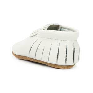 Zutano baby Shoe Pearl Leather Fringe Moccasin Shoe