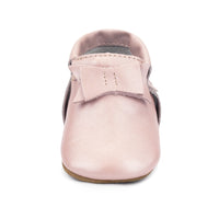 Zutano baby Shoe Pink Shimmer Leather Bow Moccasin Shoe