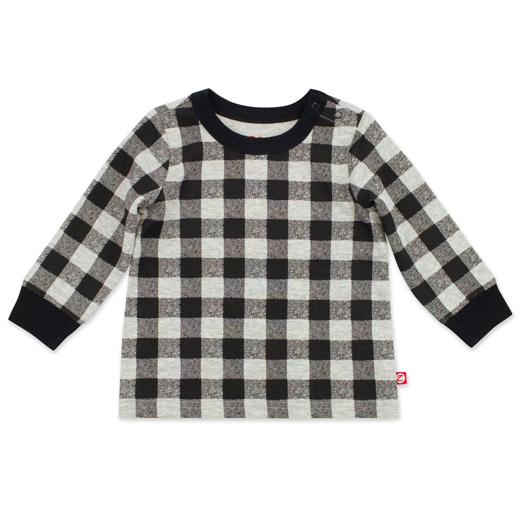 Zutano baby Top Buffalo Check Organic Cotton Long Sleeve Crewneck