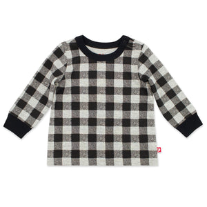 Zutano baby Top Buffalo Check Organic Cotton Long Sleeve Crewneck