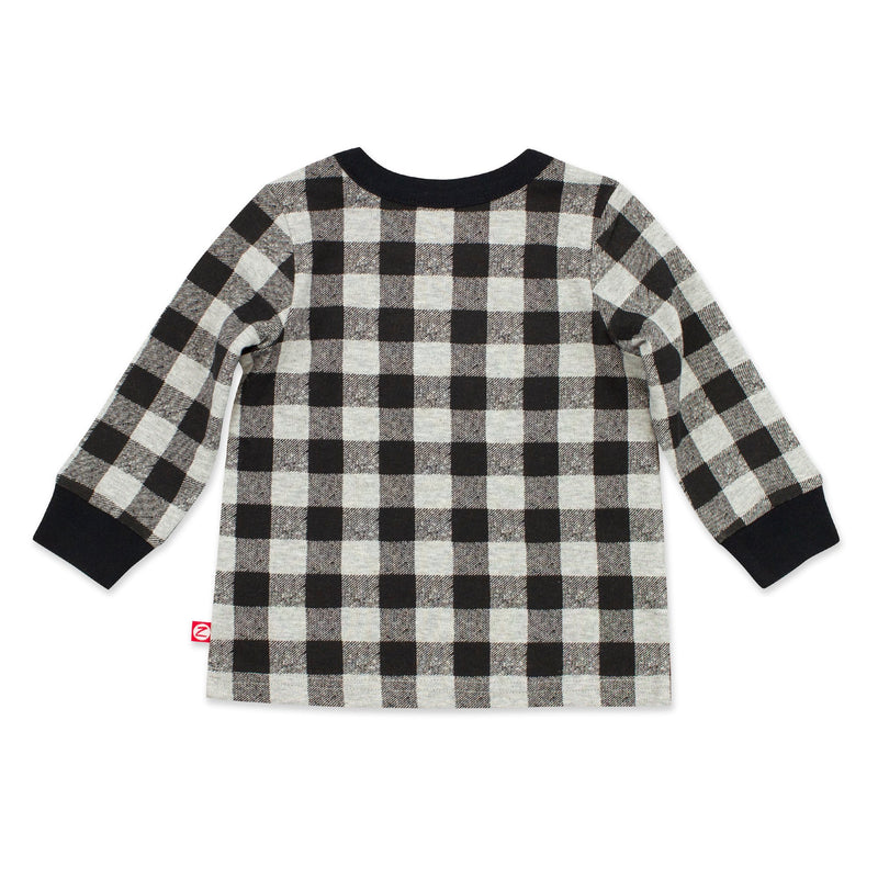 Zutano baby Top Buffalo Check Organic Cotton Long Sleeve Crewneck