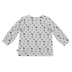 Zutano baby Top City Car Organic Cotton Long Sleeve Crewneck