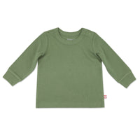 Zutano baby Top Organic Cotton Long Sleeve Crewneck - Olive
