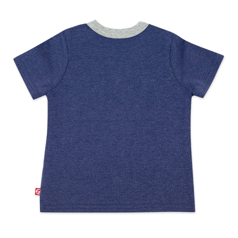Zutano baby Top Organic Cotton Pocket Tee - True Navy Heather