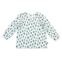 Zutano baby Top Pine Trees Organic Cotton Long Sleeve Crewneck