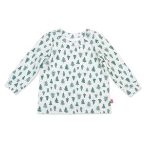 Zutano baby Top Pine Trees Organic Cotton Long Sleeve Crewneck