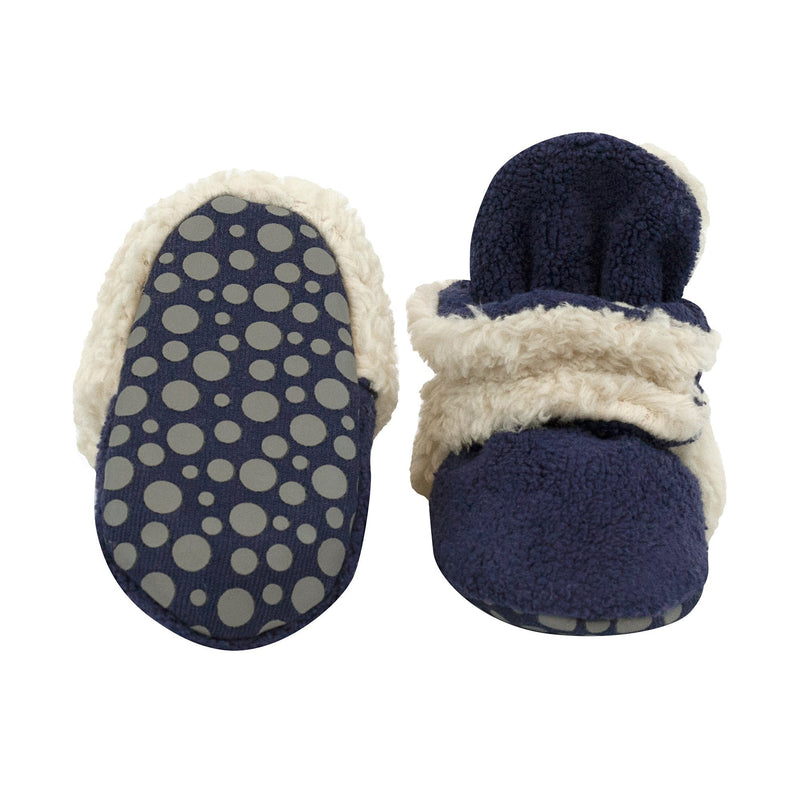 Zutano Bootie Cozie Furry Gripper Baby Bootie - True Navy