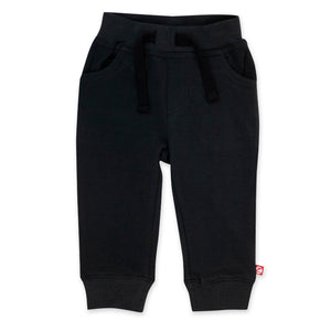 Zutano Bottom Organic Cotton Pocket Jogger Pant - Black