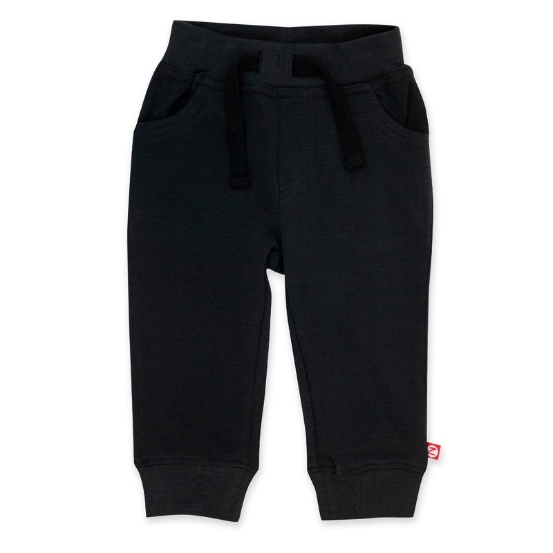 Zutano Bottom Organic Cotton Pocket Jogger Pant - Black