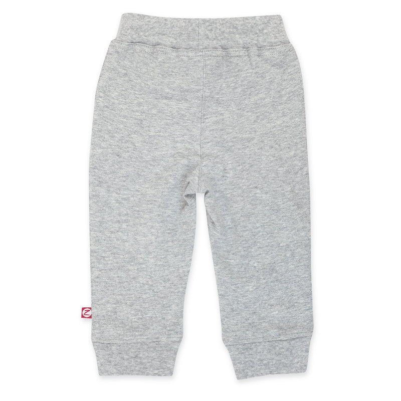 Zutano Bottom Organic Cotton Pocket Jogger Pant - Heather Gray