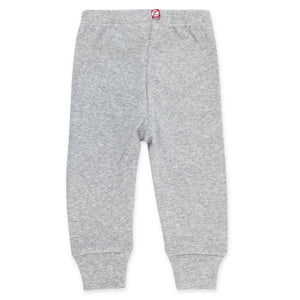 Zutano Bottom Organic Cotton Rib Jogger Pant - Heather Gray