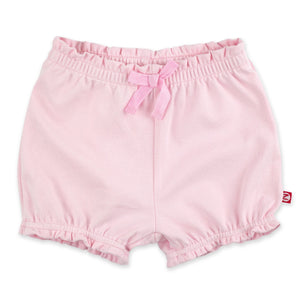 Zutano Bottom Solid Ruffle Short - Baby Pink