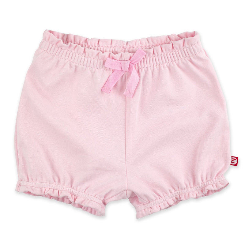 Zutano Bottom Solid Ruffle Short - Baby Pink