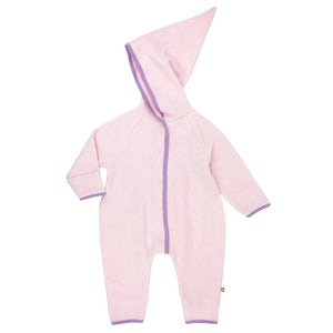 Zutano One Piece Cozie Elf Suit - Baby Pink