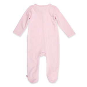 Zutano One Piece Solid Footie - Baby Pink