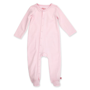 Zutano One Piece Solid Footie - Baby Pink
