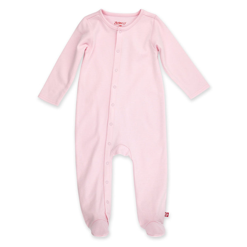 Zutano One Piece Solid Footie - Baby Pink