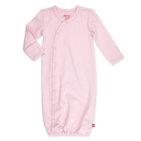 Zutano One Piece Solid Kimono Organic Baby Gown - Baby Pink