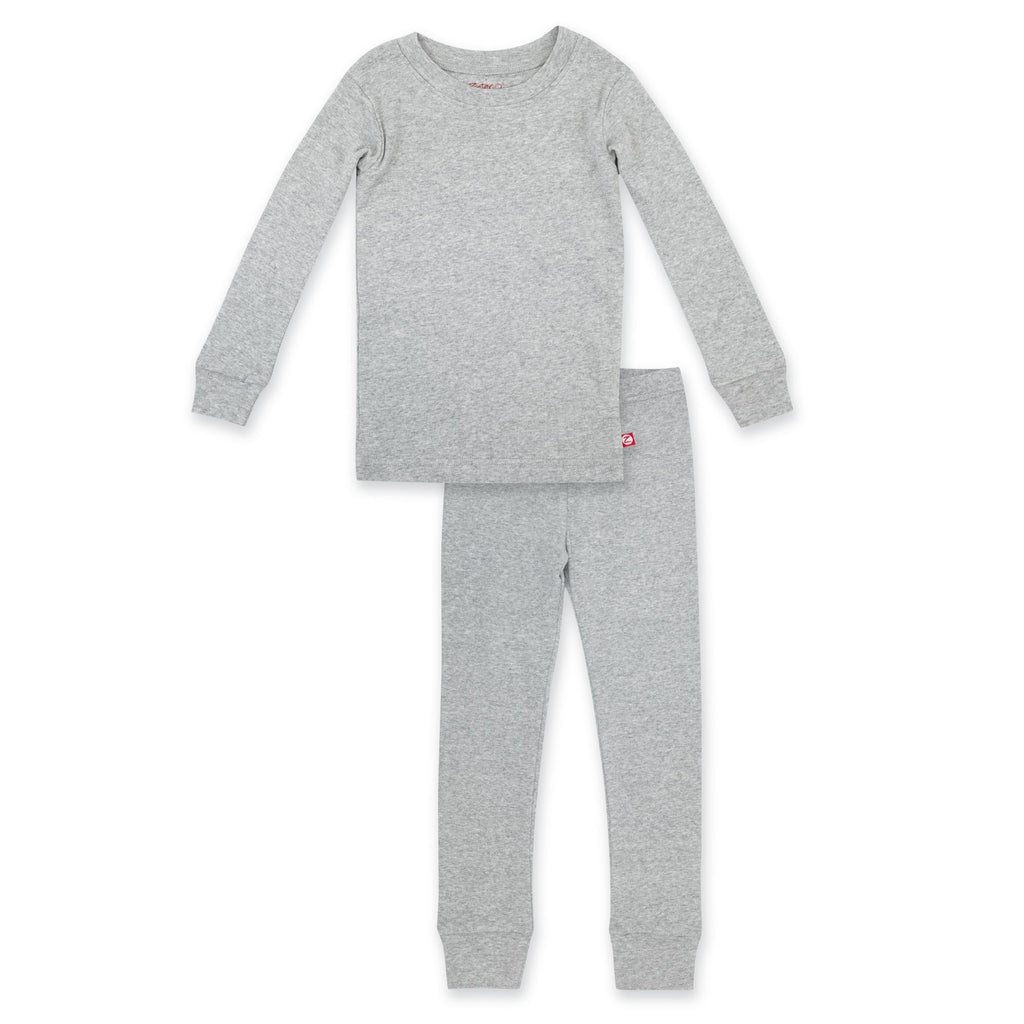 Zutano Pajama Organic Cotton Pajama Set - Heather Gray