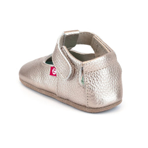 Zutano Shoe Rose Gold Leather Mary Jane Shoe
