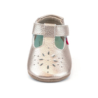 Zutano Shoe Rose Gold Leather Mary Jane Shoe