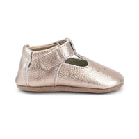 Zutano Shoe Rose Gold Leather Mary Jane Shoe